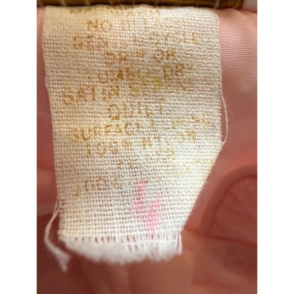 Vtg 50s Barbizon Pink Quilted Bed Jacket Floral Embroidery Cottage Grannycore - Picture 8 of 13